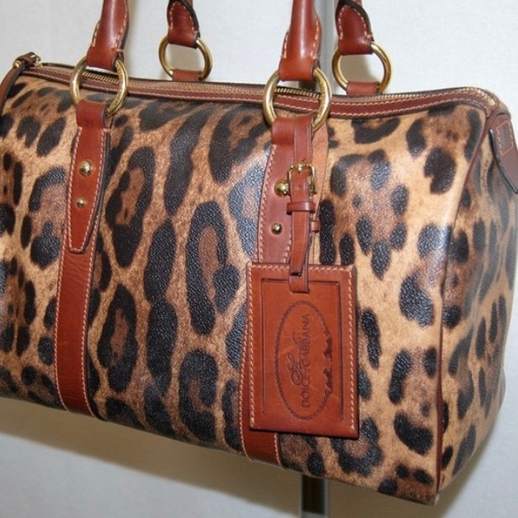Dolce & Gabbana Coated Canvas Leopard Satchel - Picture 1 of 11